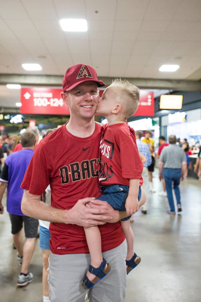 First baseball game with dad. 