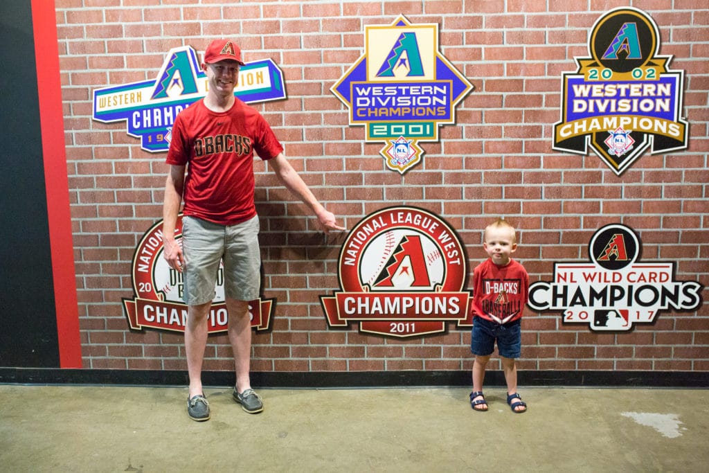 Diamondbacks game with kids. 