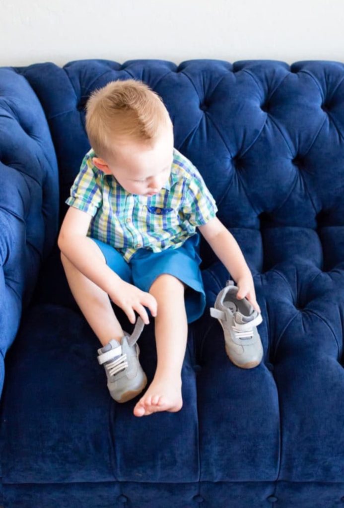 Getting ready for the first day of preschool. 