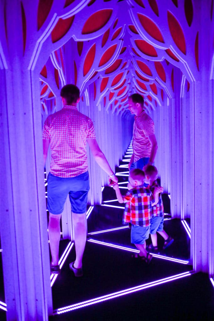 Family fun at the mirror maze