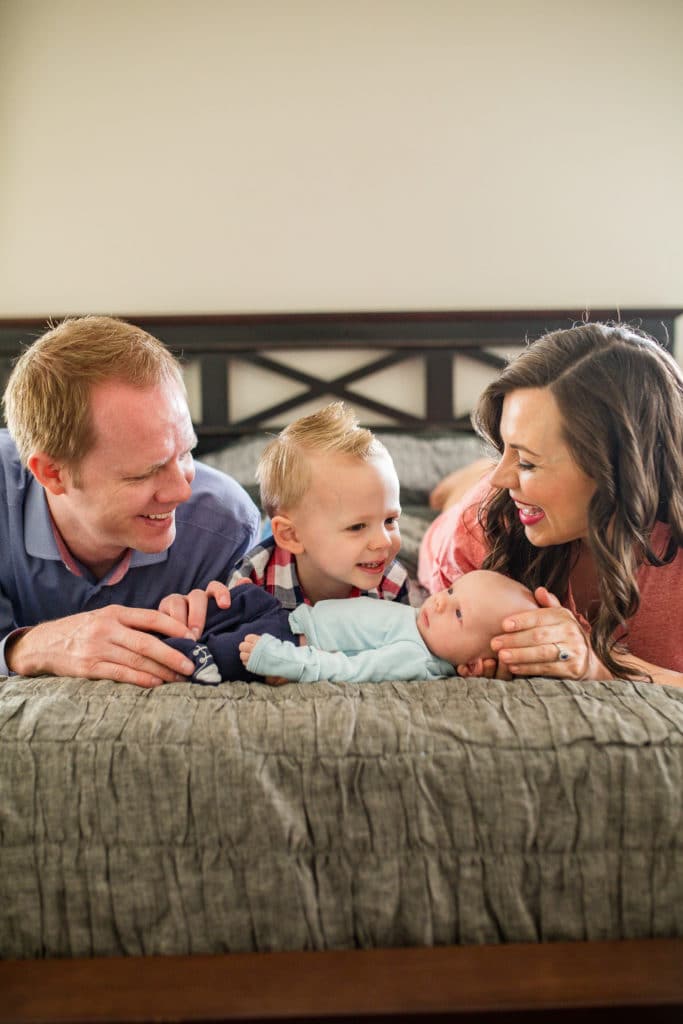 Family newborn photo shoot