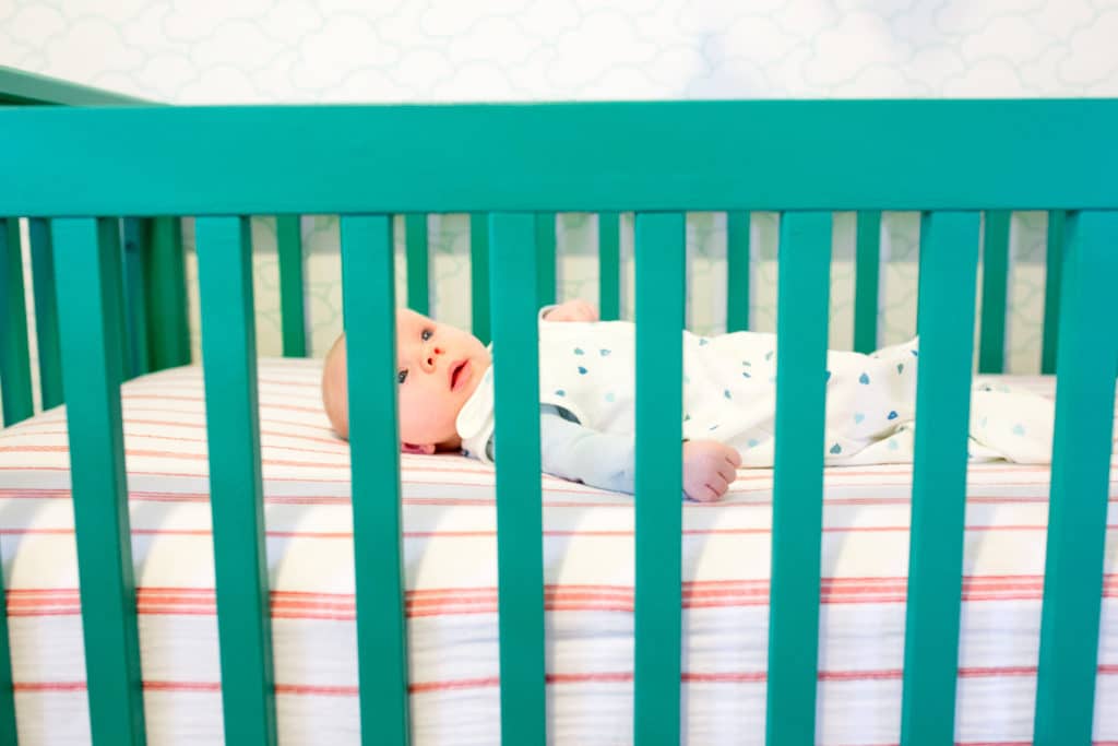 How to get a baby to sleep in a crib. 