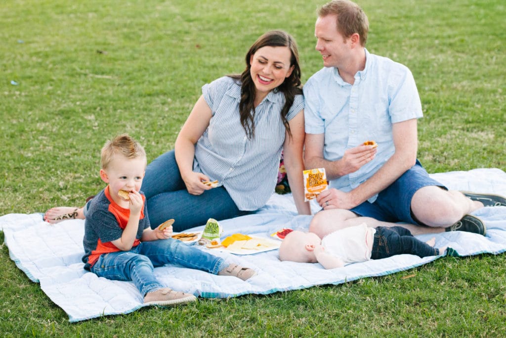 Family Picnic with little kids. 