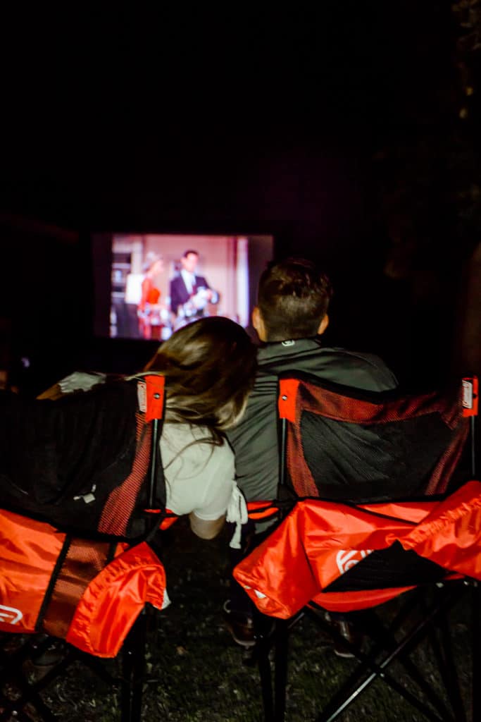 Outdoor movie night. 