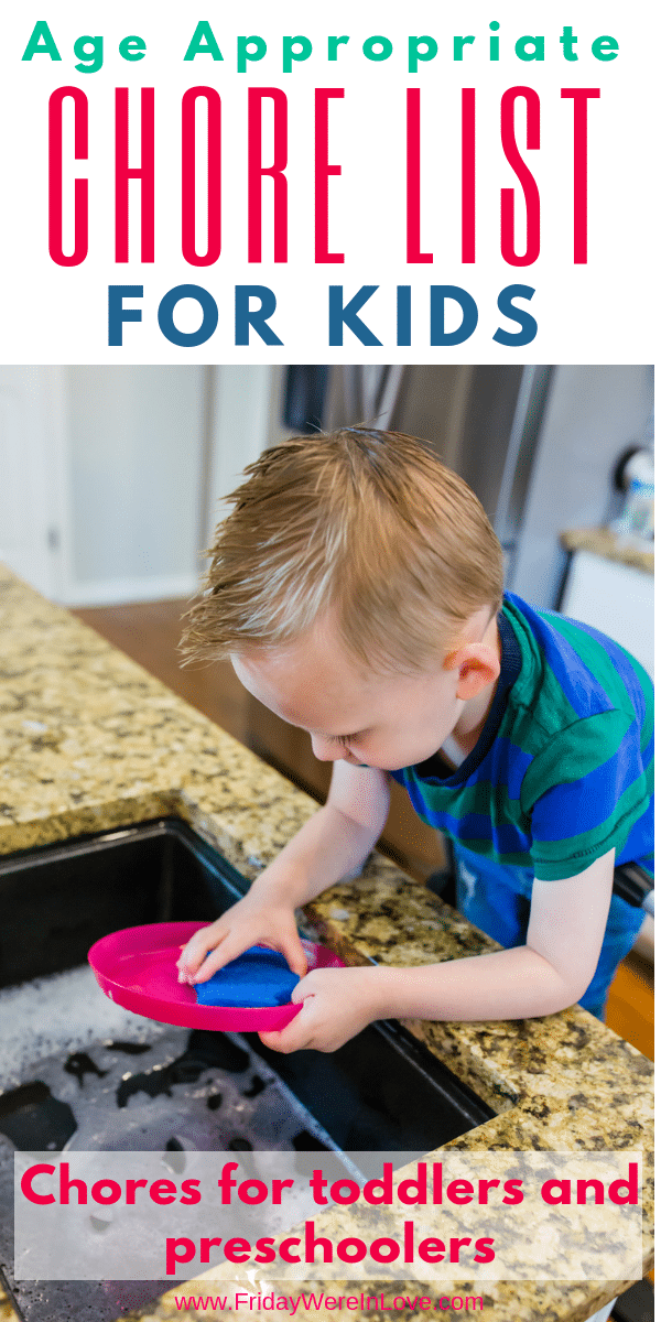 Chore List for Kids: Chores for Toddler and Preschoolers - Friday We're ...