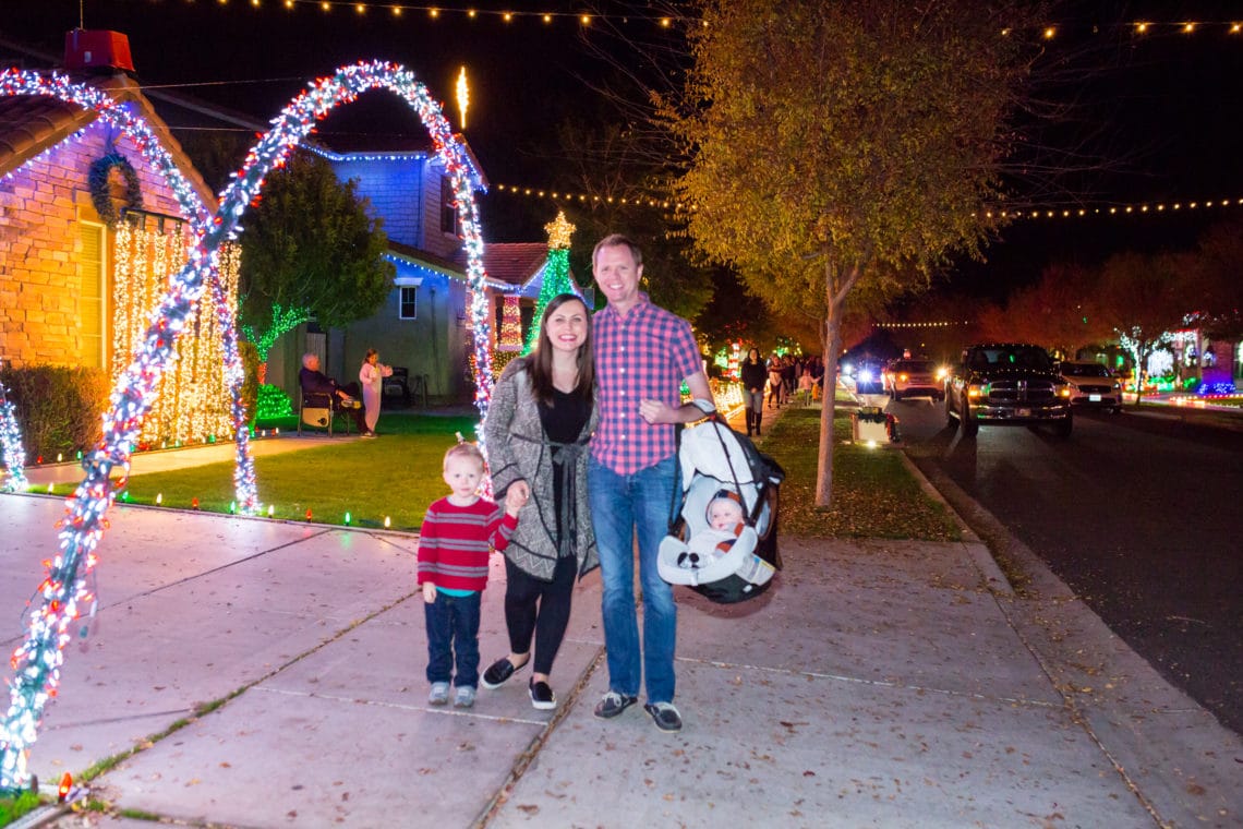 Christmas on Comstock Christmas lights in Gilbert Arizona. 