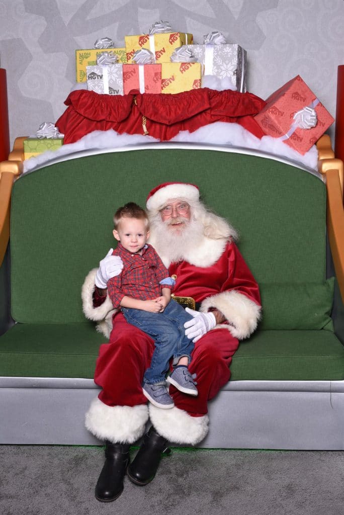 Getting pictures with Santa at Santa HQ. 