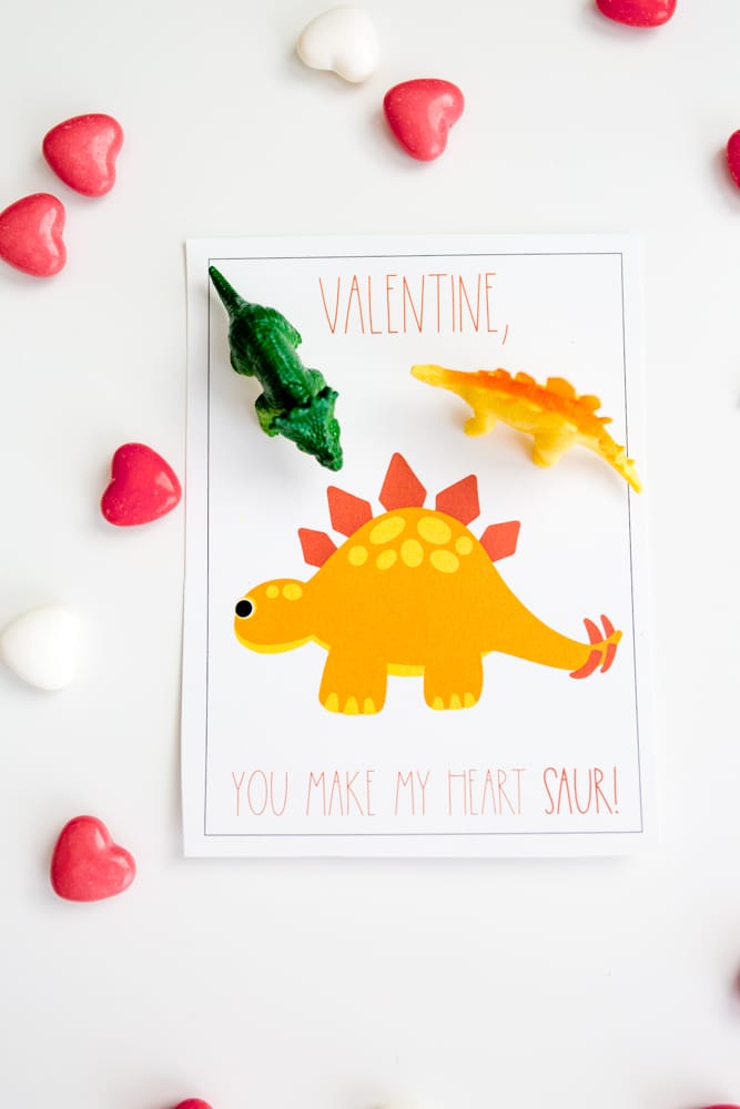 Dinosaur Valentine Cards: Free Printable - Friday We're In Love