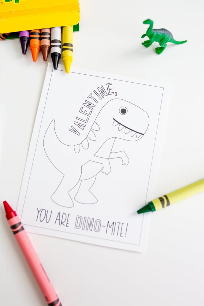 Printable Dinosaur Valentines Day Cards for kids - Boy Trex Valentine –  CraftyKizzy