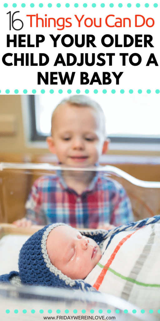 Helping your older child adjust to a new baby. 