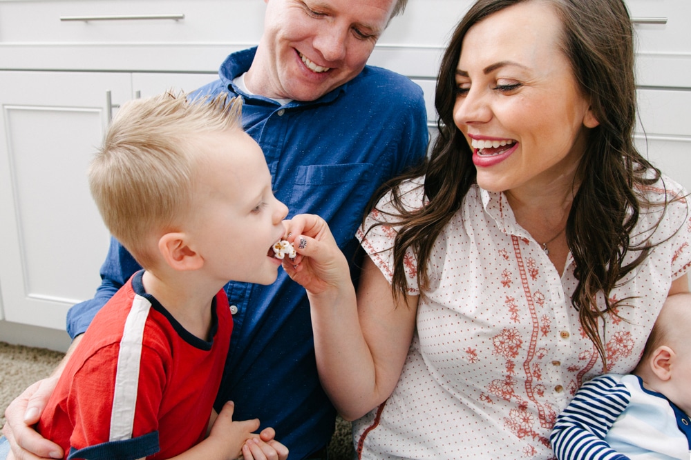 Spending time together as a family. 