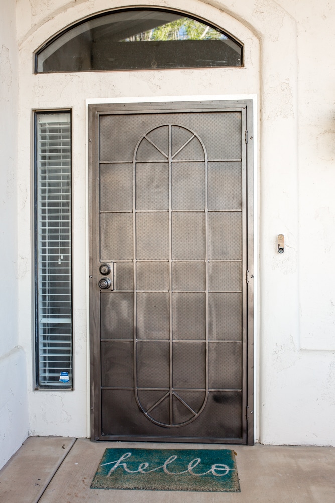 Front door makeover before