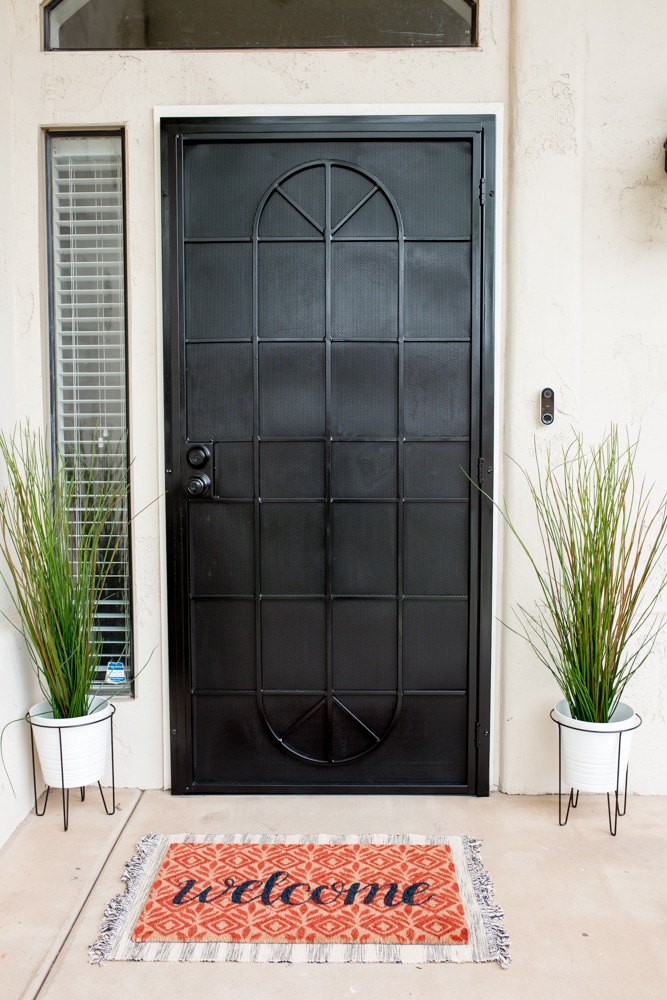 Front door makeover: Easy Black Door Update