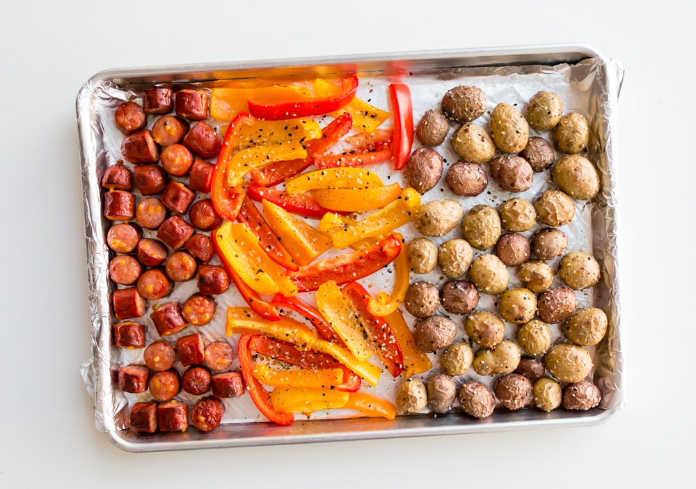 Sausage Peppers and Potatoes Sheet Pan Dinner