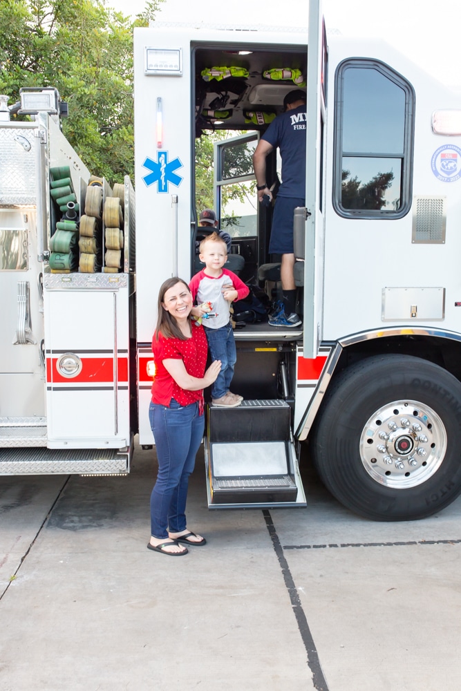 Fire station visit field trip