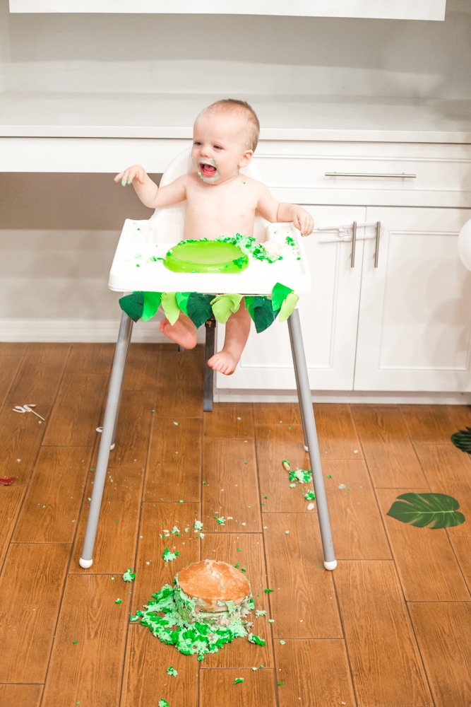 1st Birthday party Peter Pan themed cake smash. 