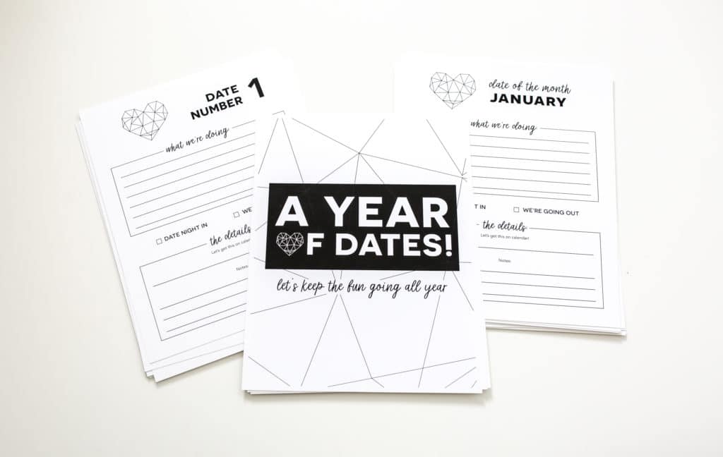 Year of Date Nights + Free Printable