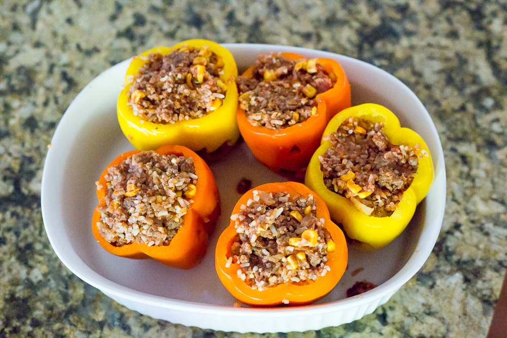 Stuffed Peppers Halloween Dinner