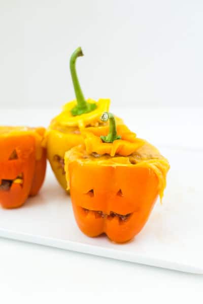 Halloween Stuffed Peppers - Friday We're In Love