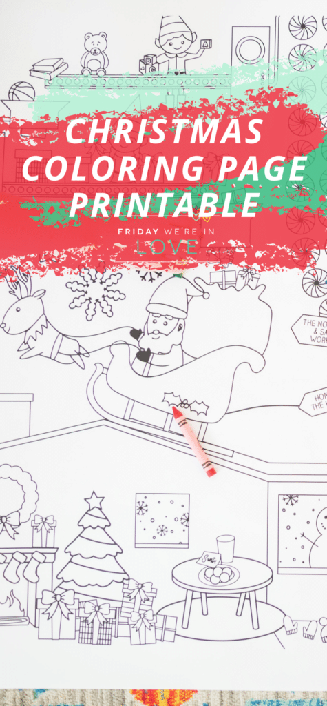 GIANT Christmas Coloring Poster or Table Cover Paper Holiday