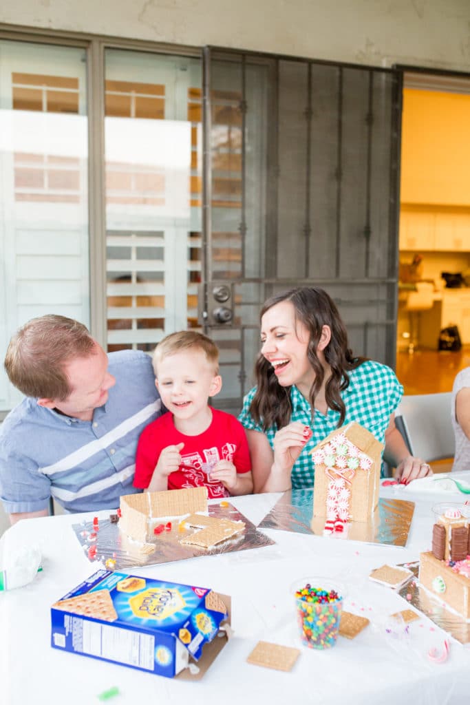 Gingerbread house making party. 