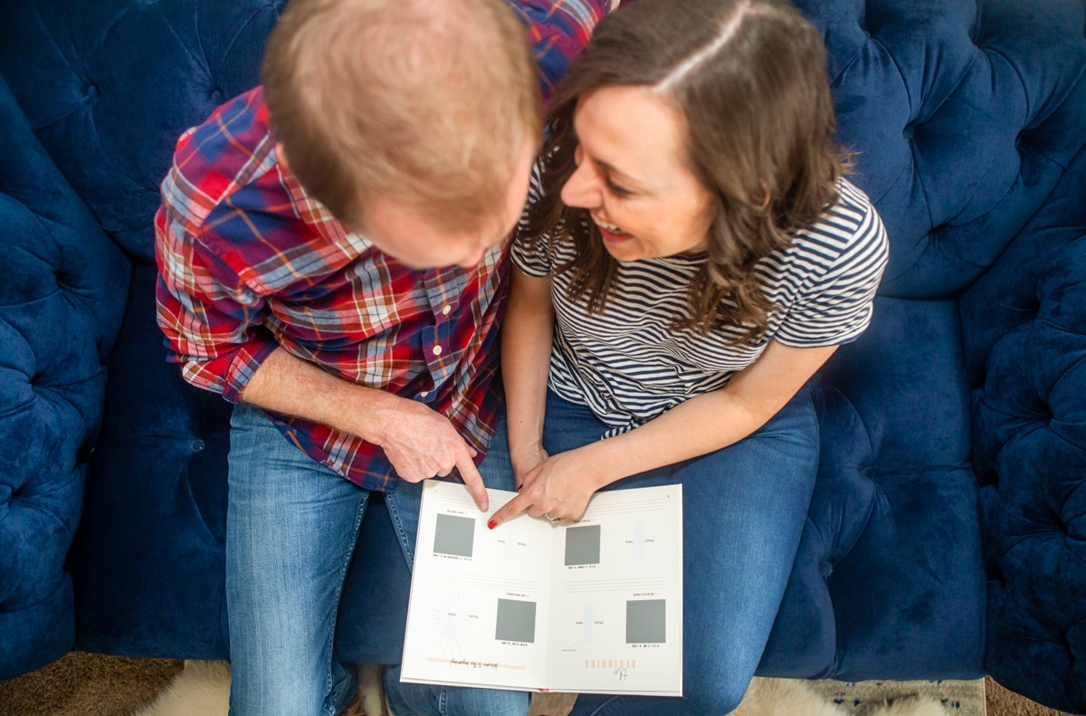 A couple doing a date night from the Adventurous Date Ideas Book. 