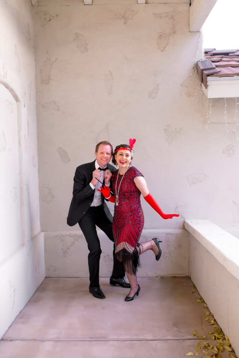 Prohibition party dressing up for a 1920s party. 