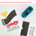 Race Car Valentine Cards Free Printable