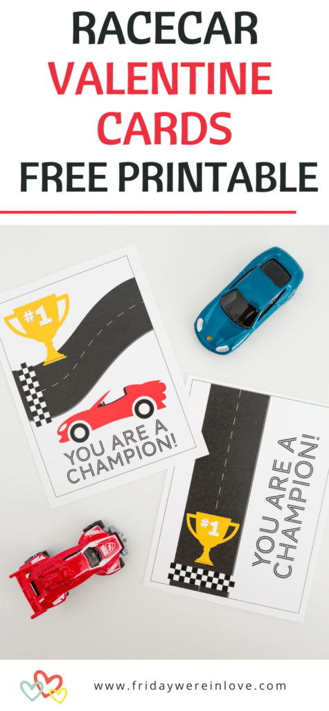 Racecar Valentine's Day Cards