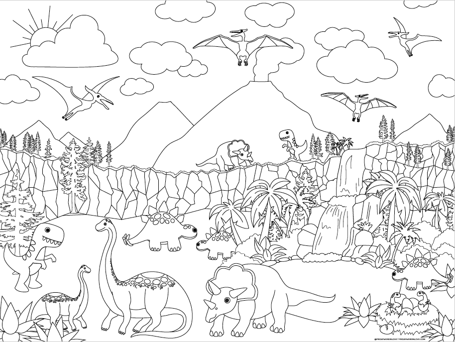 Dinosaur Coloring Pages You Can Print From Home! - Friday We're In Love