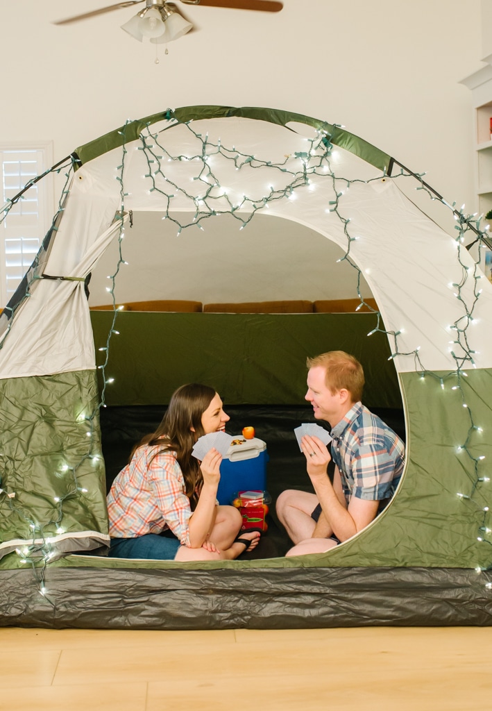 Indoor Campout - At Home Date Night Idea for Married Couples