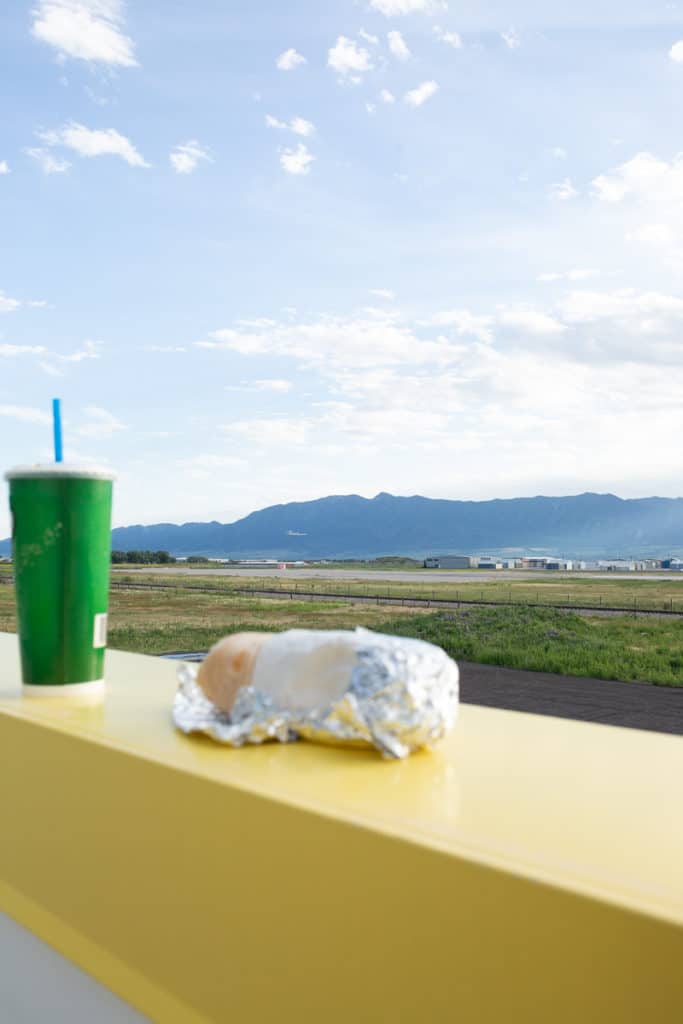 Takeout Picnic watching airplanes. 