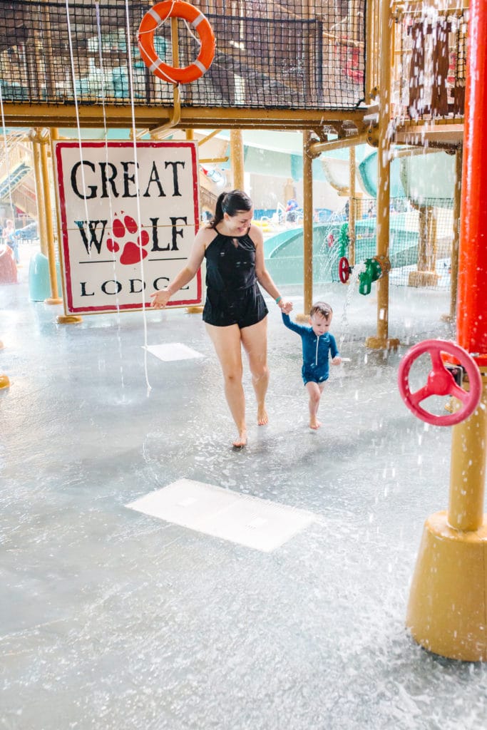 The Great Wolf Lodge indoor waterpark. 