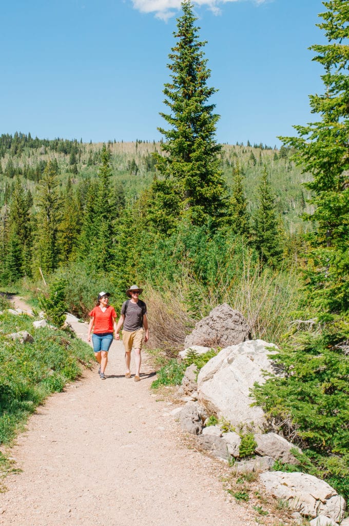 Couple enjoying a Hiking Date. 