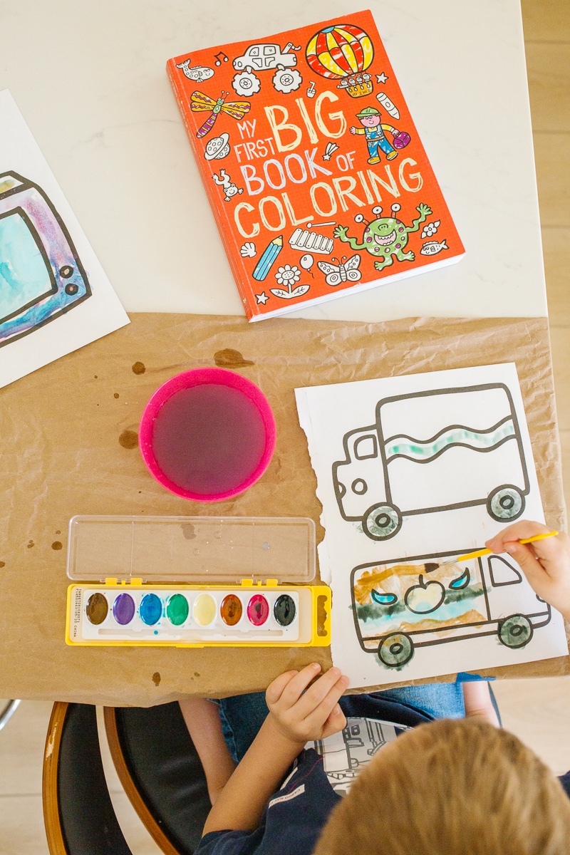 Easy Watercolor Painting for Kids. 