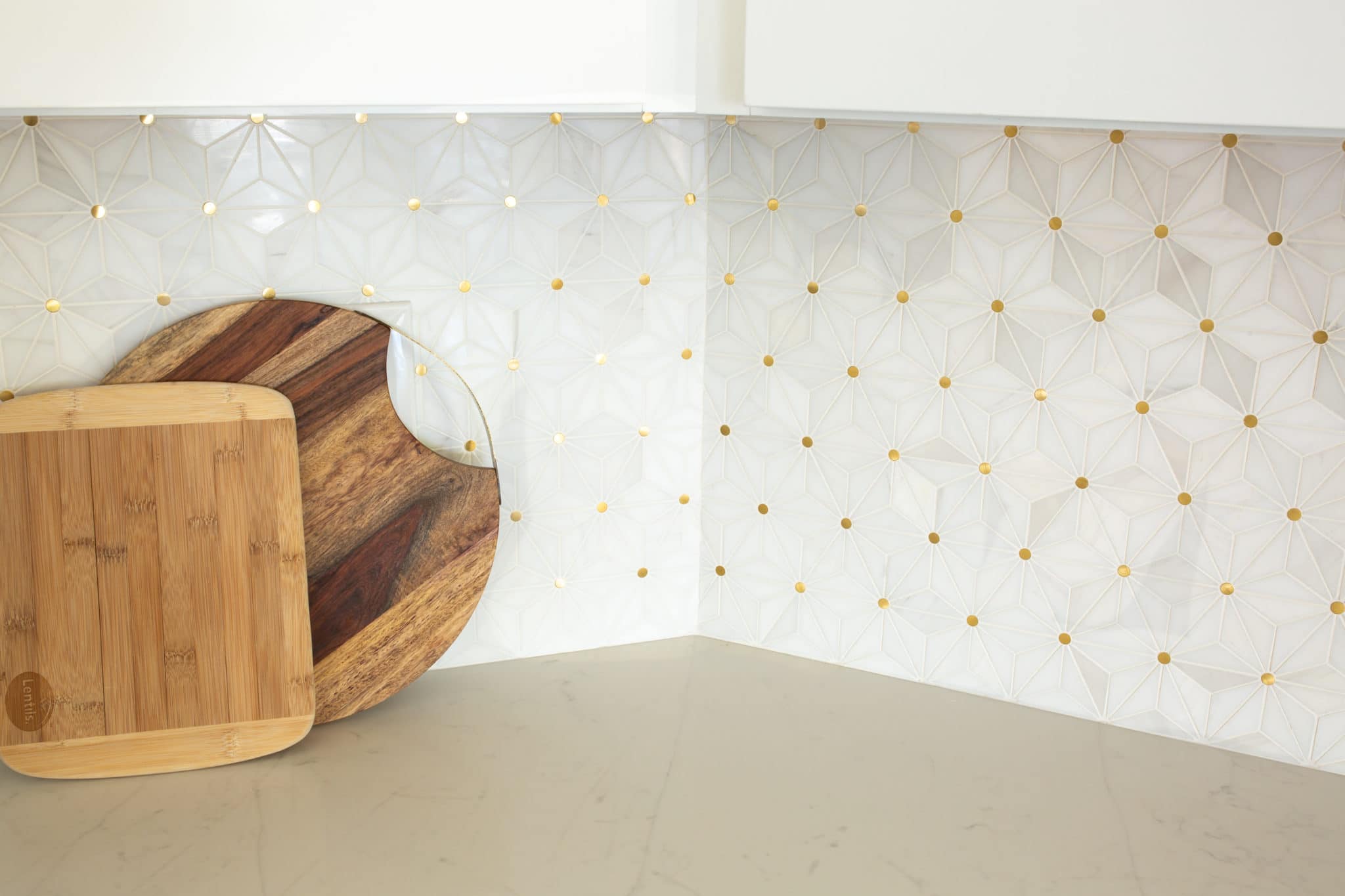 Kitchen Backsplash with White Cabinets: Our Contemporary Backsplash Tile Reveal