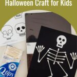 Q Tip Skeleton Easy Halloween Craft for Kids