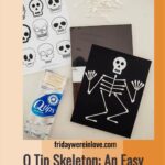 Q Tip Skeleton Easy Halloween Craft for Kids
