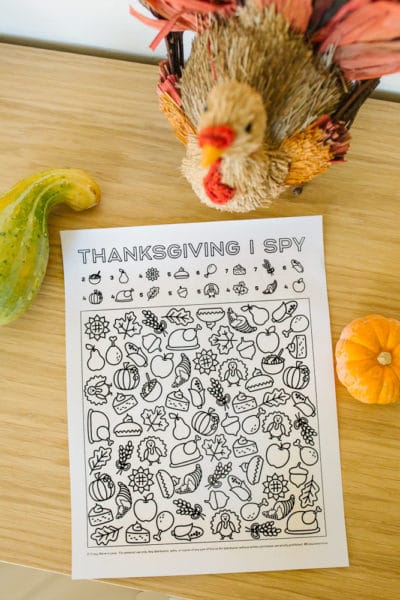 I Spy Thanksgiving Printable