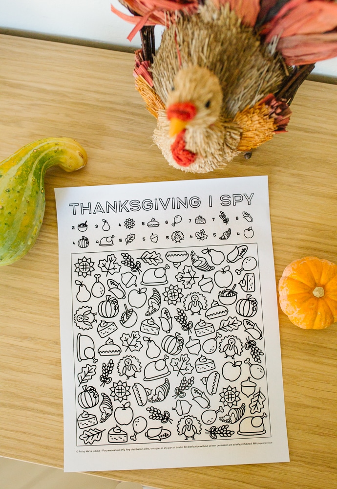 I Spy Thanksgiving Printable