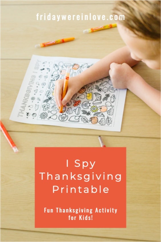 I Spy Thanksgiving Printable