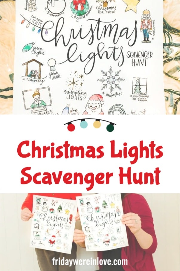 Christmas Lights Scavenger Hunt. 