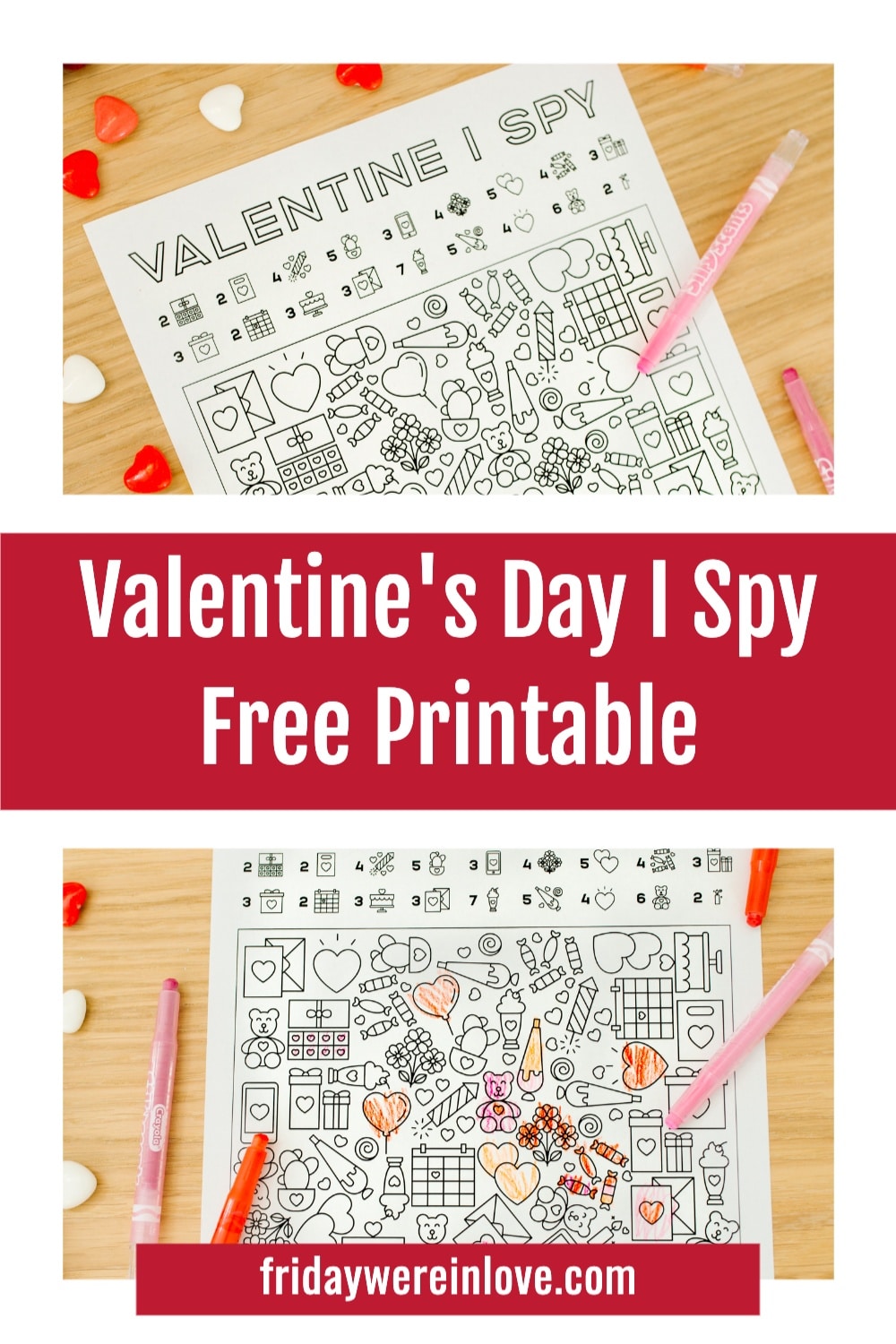 I Spy Valentines Day Printable. 