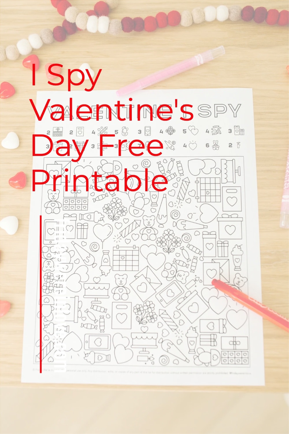 I Spy Valentine's Printable - Friday We're In Love