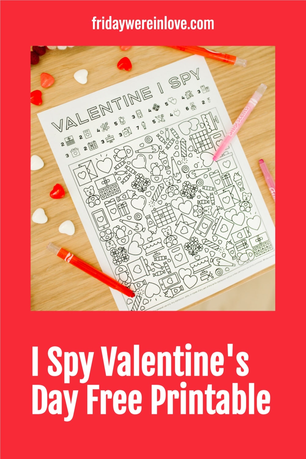 I Spy Valentine's Printable - Friday We're In Love