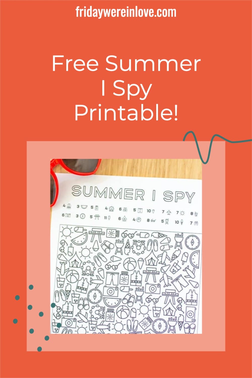 Printable Summer Activities: Summer I Spy - Friday We're In Love