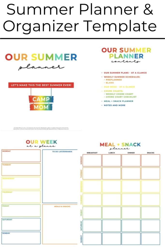 Summer Planner and Organizer