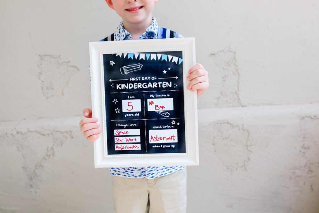 First Day of Kindergarten Sign