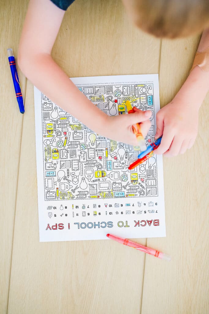 I Spy Back to School Printable