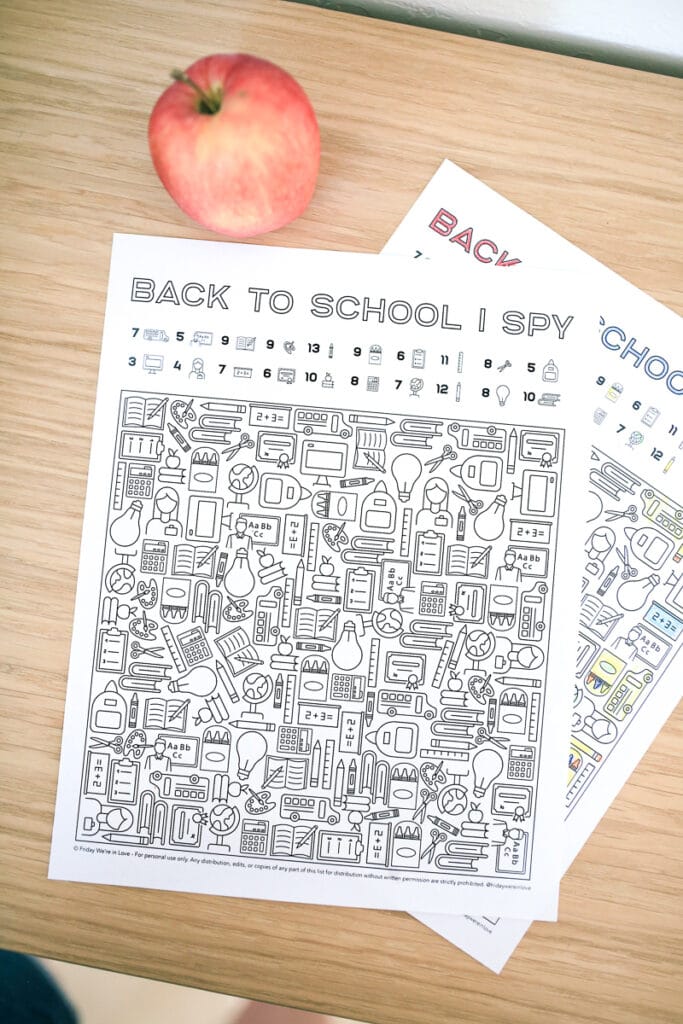 I Spy Back to School